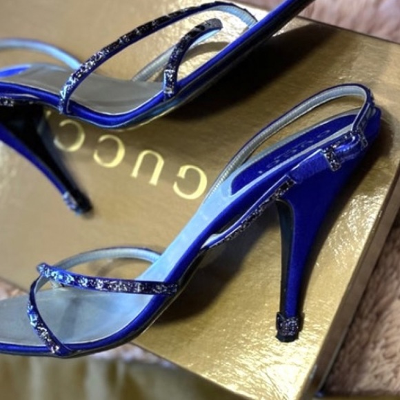 Gucci Navy Slingback Sandal - Picture 3 of 5